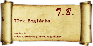 Türk Boglárka névjegykártya
