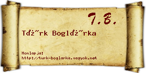 Türk Boglárka névjegykártya