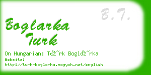 boglarka turk business card